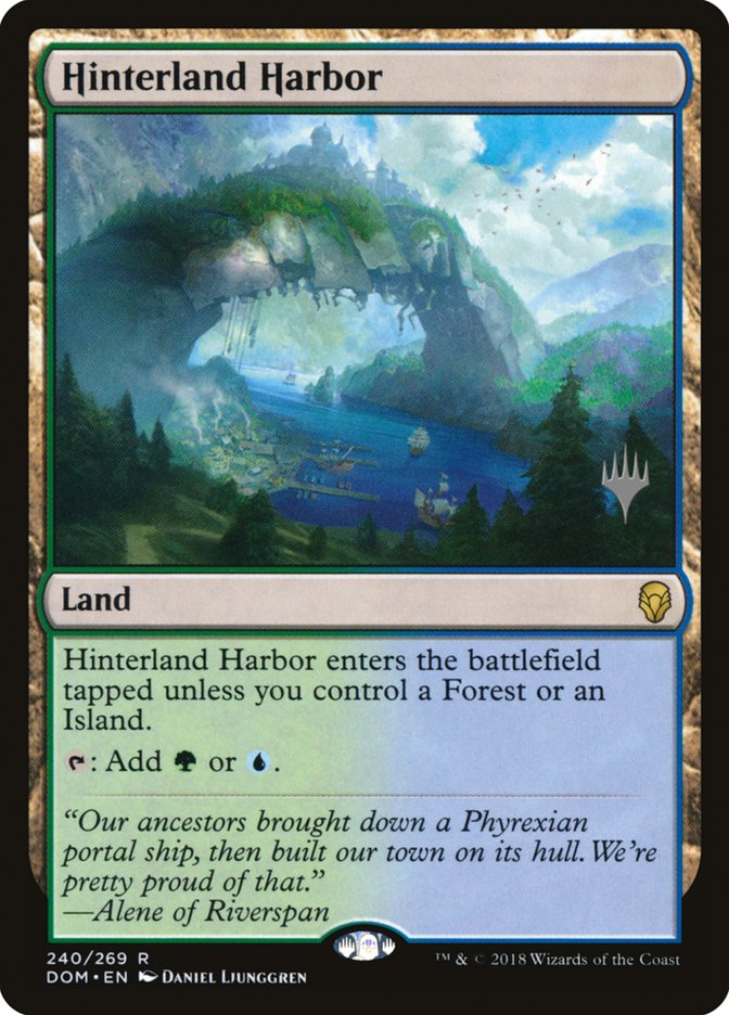 Hinterland Harbor (Promo Pack) [Dominaria Promos] MTG Single Magic: The Gathering | Red Claw Gaming