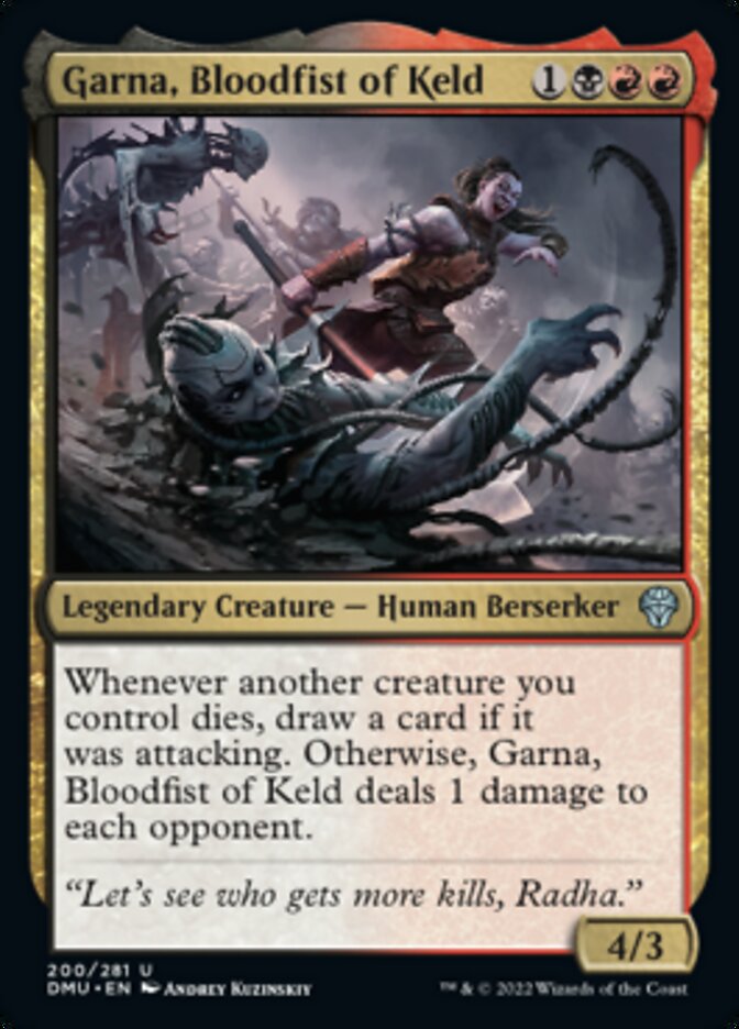 Garna, Bloodfist of Keld [Dominaria United] MTG Single Magic: The Gathering | Red Claw Gaming