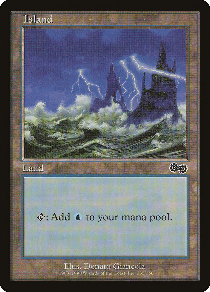 Island (335) [Urza's Saga] MTG Single Magic: The Gathering | Red Claw Gaming
