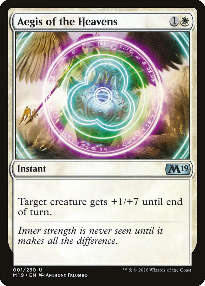 Aegis of the Heavens [Core Set 2019] MTG Single Magic: The Gathering | Red Claw Gaming