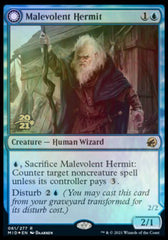 Malevolent Hermit // Benevolent Geist [Innistrad: Midnight Hunt Prerelease Promos] MTG Single Magic: The Gathering | Red Claw Gaming
