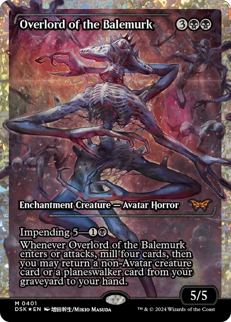 Overlord of the Balemurk (Japan Showcase Fracture Foil) [Duskmourn: House of Horror] MTG Single Magic: The Gathering | Red Claw Gaming