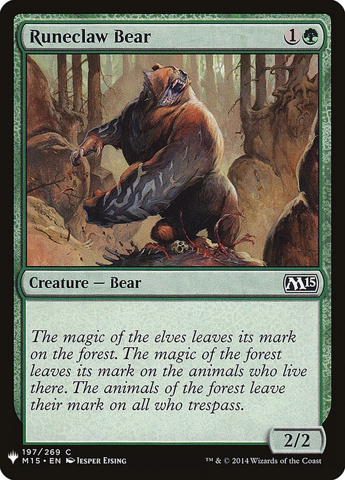 Runeclaw Bear [Mystery Booster] MTG Single Magic: The Gathering | Red Claw Gaming