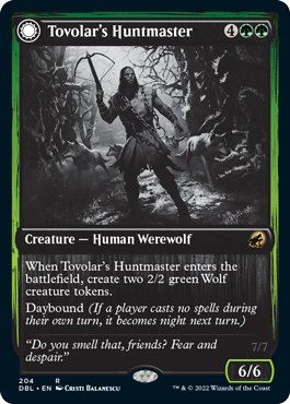 Tovolar's Huntmaster // Tovolar's Packleader [Innistrad: Double Feature] MTG Single Magic: The Gathering | Red Claw Gaming
