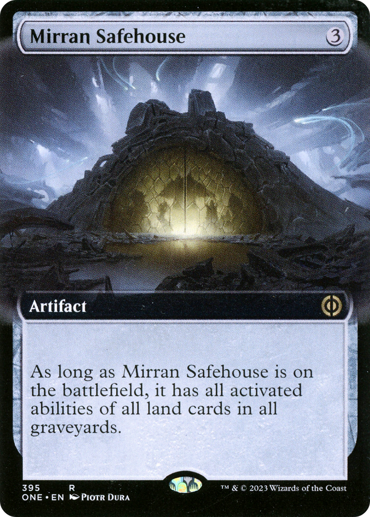 Mirran Safehouse (Extended Art) [Phyrexia: All Will Be One] MTG Single Magic: The Gathering | Red Claw Gaming