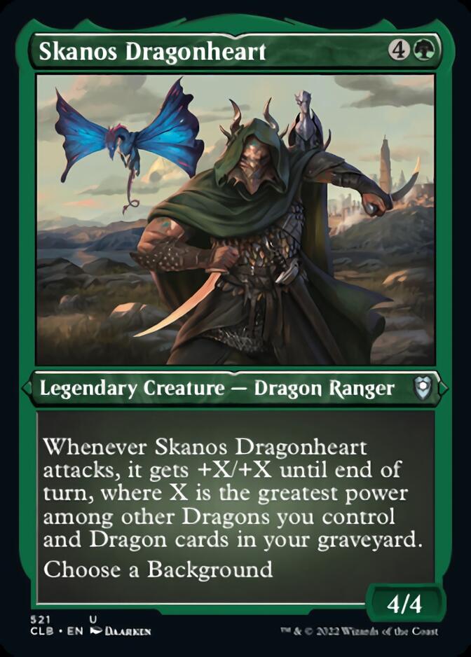 Skanos Dragonheart (Foil Etched) [Commander Legends: Battle for Baldur's Gate] MTG Single Magic: The Gathering | Red Claw Gaming