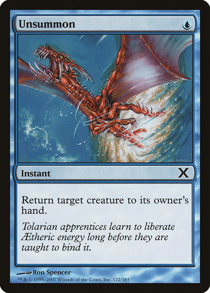 Unsummon [Tenth Edition] MTG Single Magic: The Gathering | Red Claw Gaming