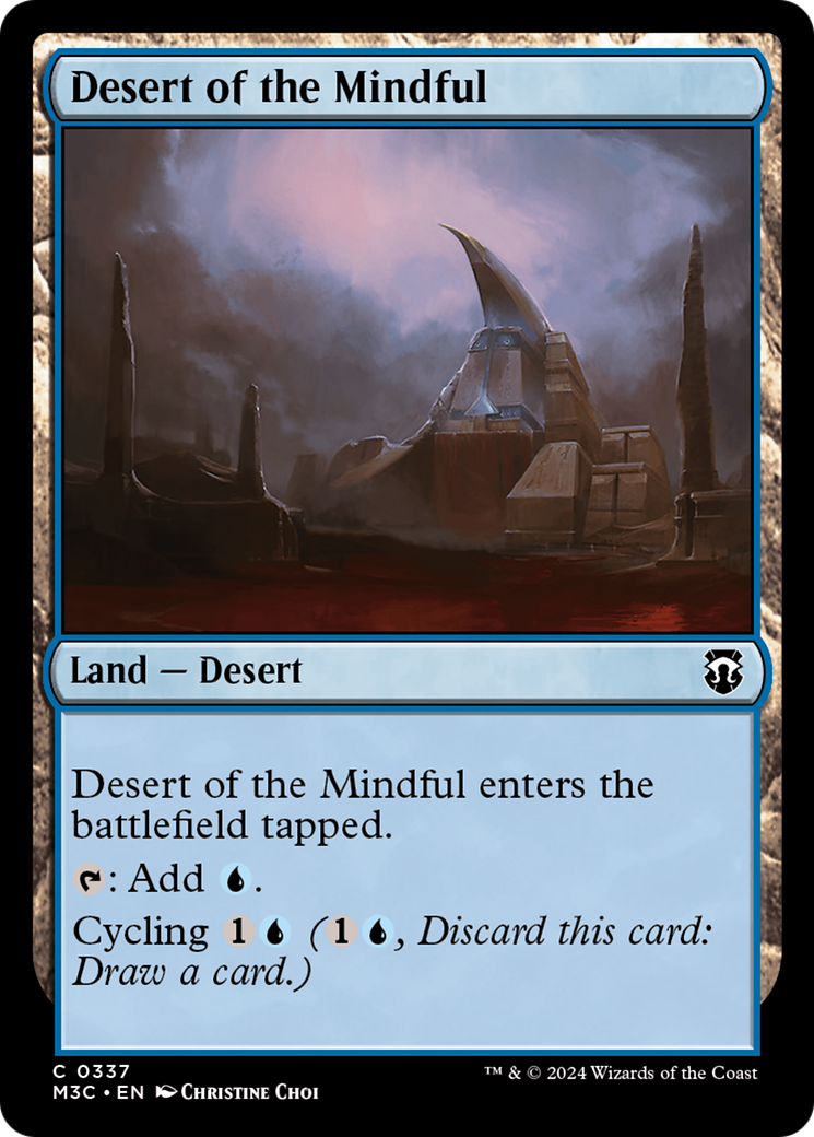 Desert of the Mindful (Ripple Foil) [Modern Horizons 3 Commander] MTG Single Magic: The Gathering | Red Claw Gaming