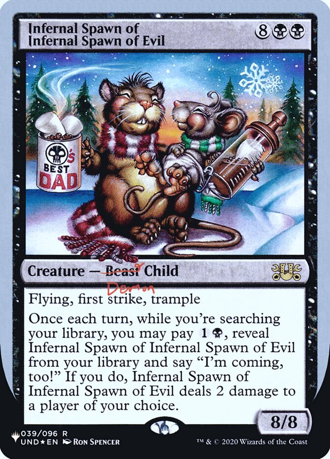 Infernal Spawn of Infernal Spawn of Evil (Unfinity Foil Edition) [The List] MTG Single Magic: The Gathering | Red Claw Gaming