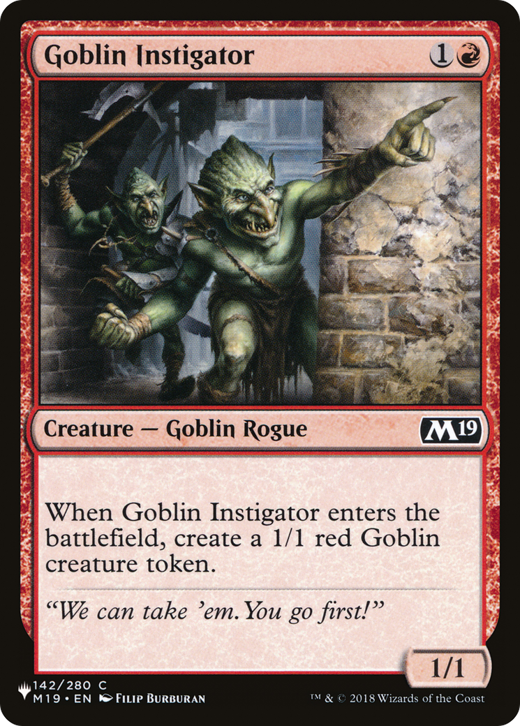 Goblin Instigator [The List] MTG Single Magic: The Gathering | Red Claw Gaming