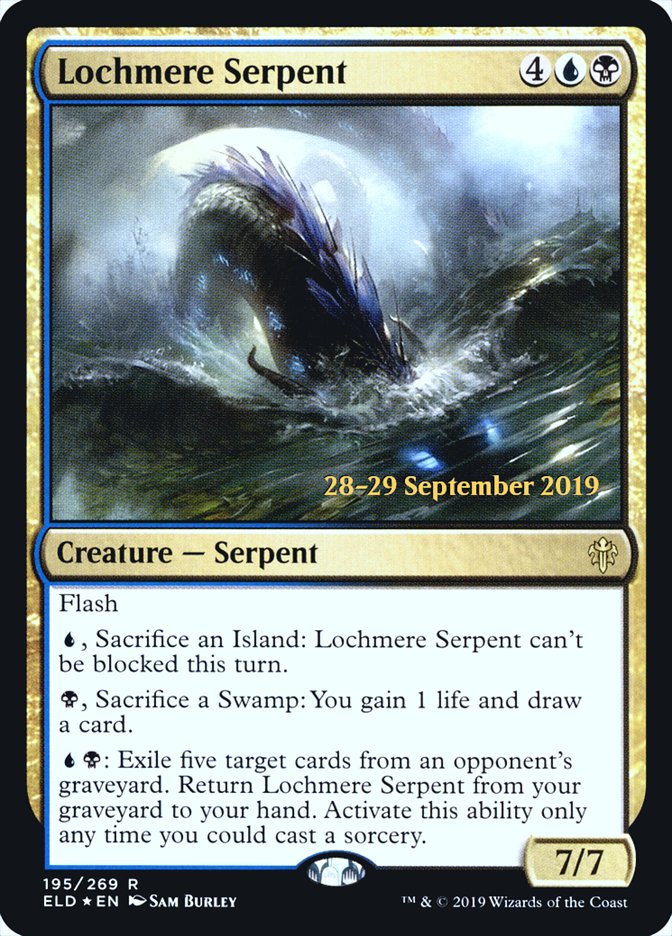 Lochmere Serpent [Throne of Eldraine Prerelease Promos] MTG Single Magic: The Gathering | Red Claw Gaming