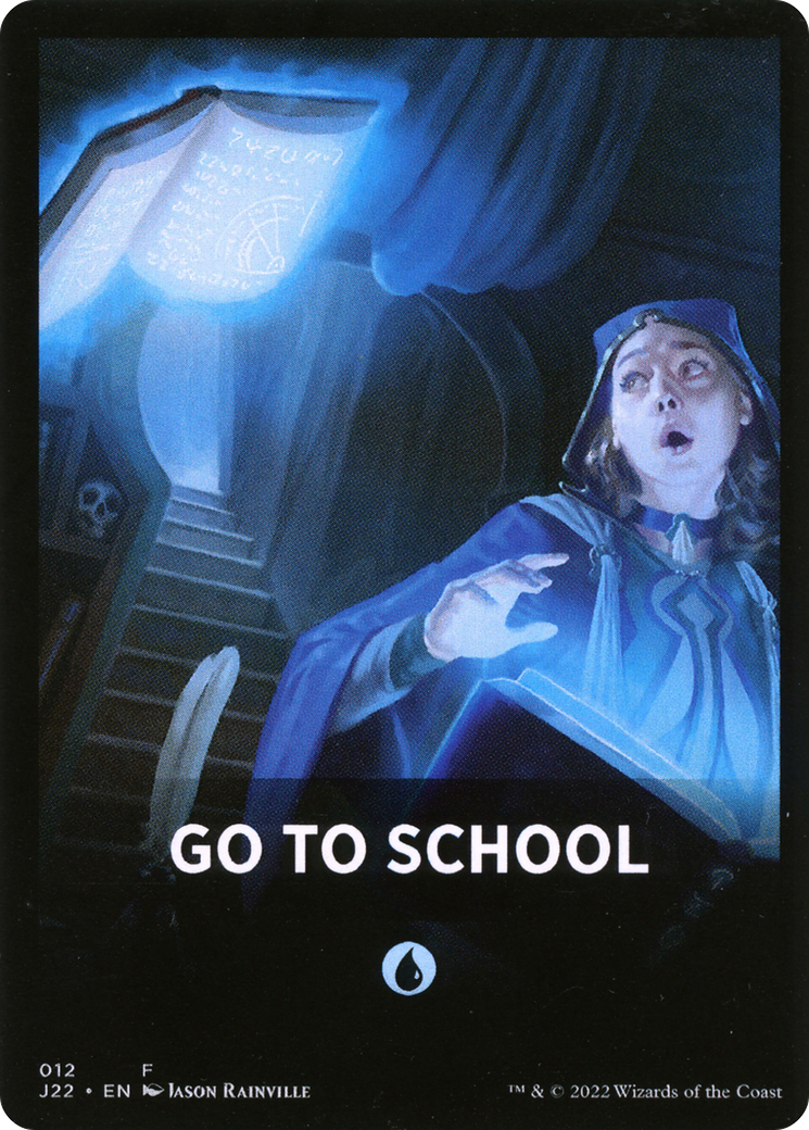 Go to School Theme Card [Jumpstart 2022 Front Cards] MTG Single Magic: The Gathering | Red Claw Gaming