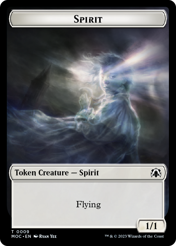 Spirit (9) // Spirit (13) Double-Sided Token [March of the Machine Commander Tokens] MTG Single Magic: The Gathering | Red Claw Gaming