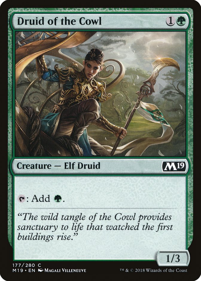 Druid of the Cowl [Core Set 2019] MTG Single Magic: The Gathering | Red Claw Gaming