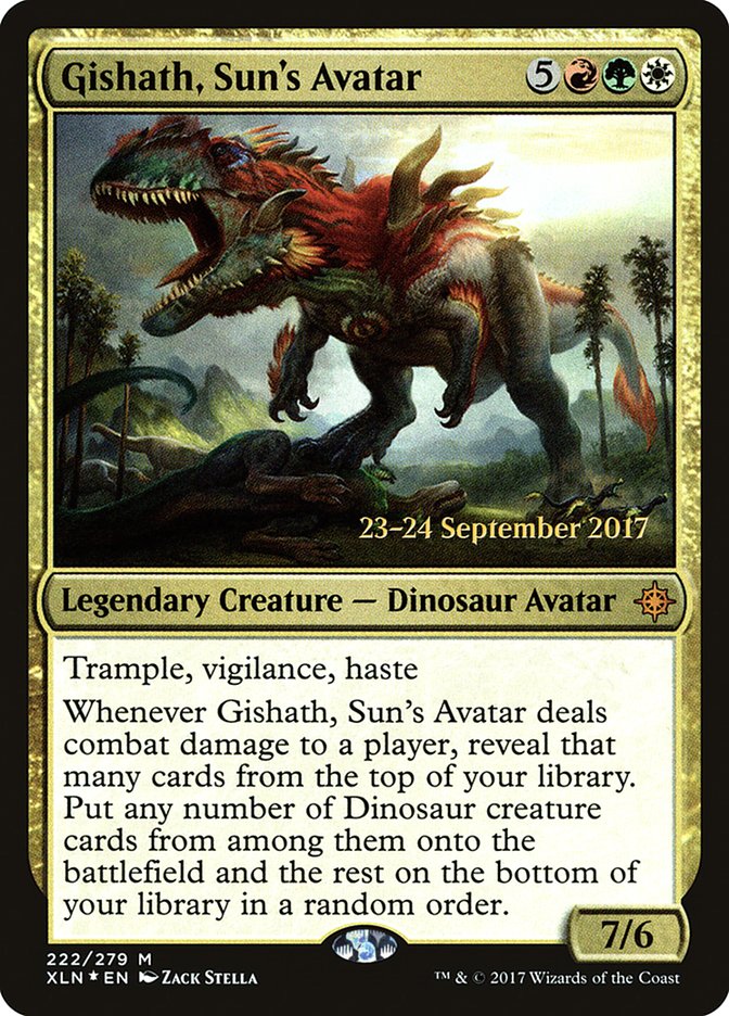 Gishath, Sun's Avatar [Ixalan Prerelease Promos] MTG Single Magic: The Gathering | Red Claw Gaming