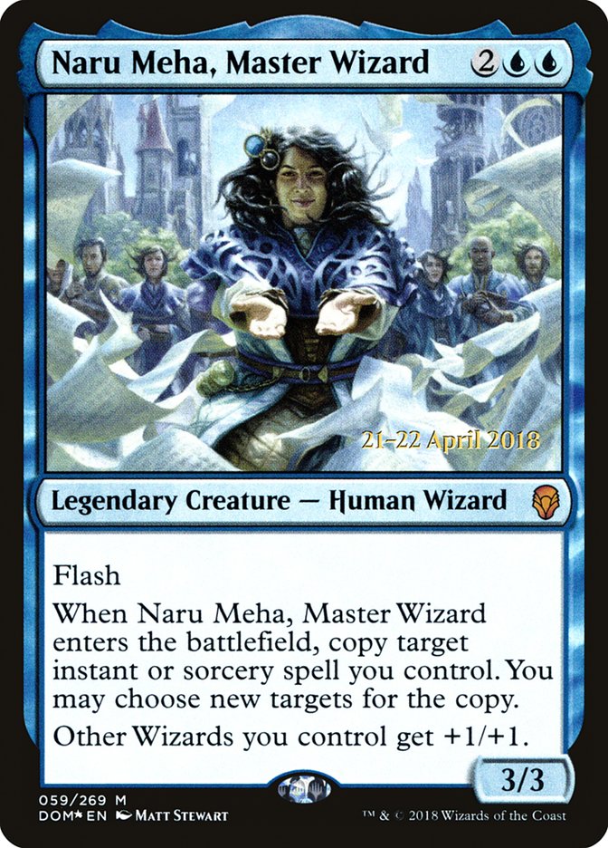 Naru Meha, Master Wizard [Dominaria Prerelease Promos] MTG Single Magic: The Gathering | Red Claw Gaming