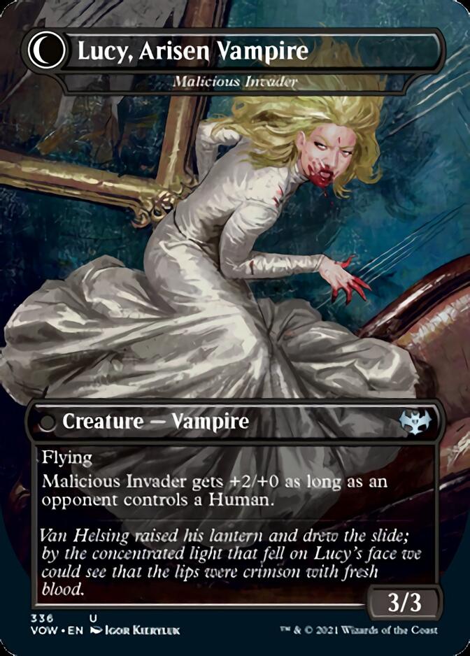 Innocent Traveler // Malicious Invader - Lucy Westenra // Lucy, Arisen Vampire [Innistrad: Crimson Vow] MTG Single Magic: The Gathering | Red Claw Gaming