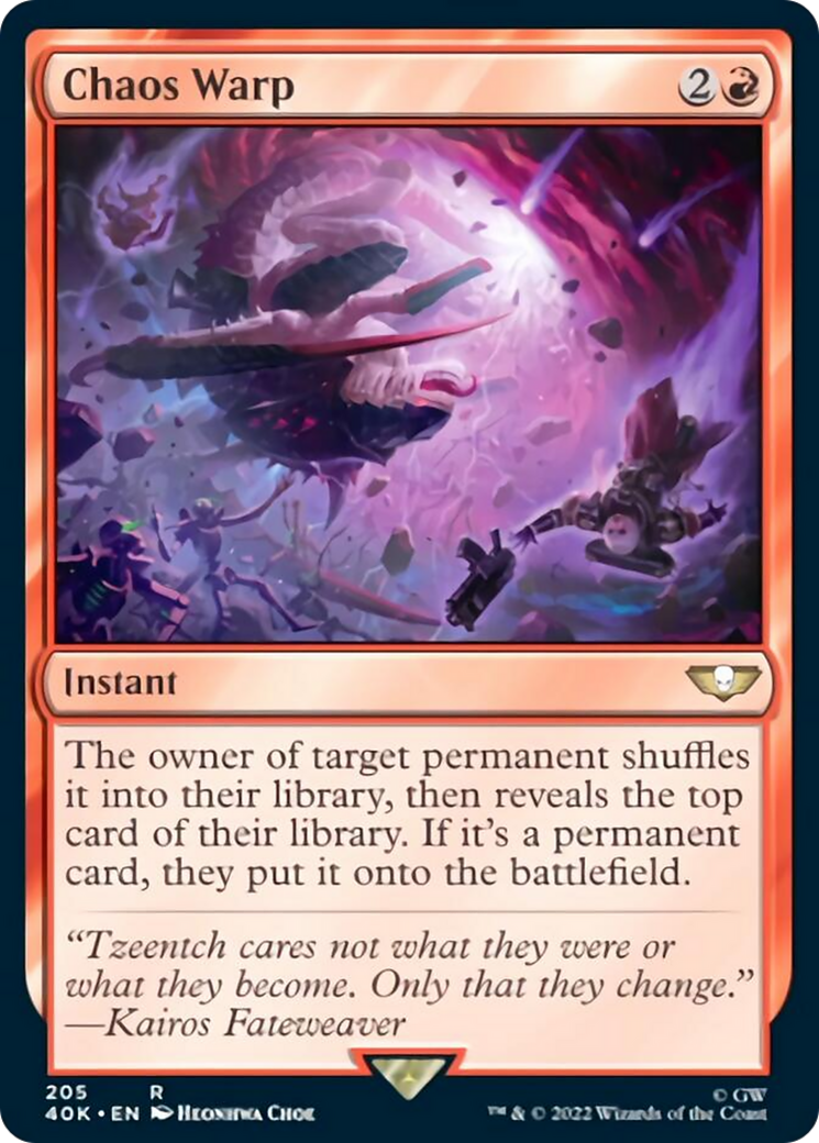 Chaos Warp (Surge Foil) [Warhammer 40,000] MTG Single Magic: The Gathering | Red Claw Gaming