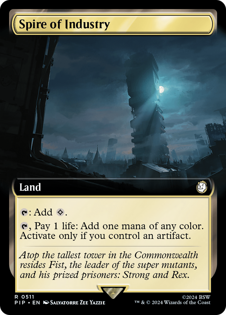 Spire of Industry (Extended Art) [Fallout] MTG Single Magic: The Gathering    | Red Claw Gaming