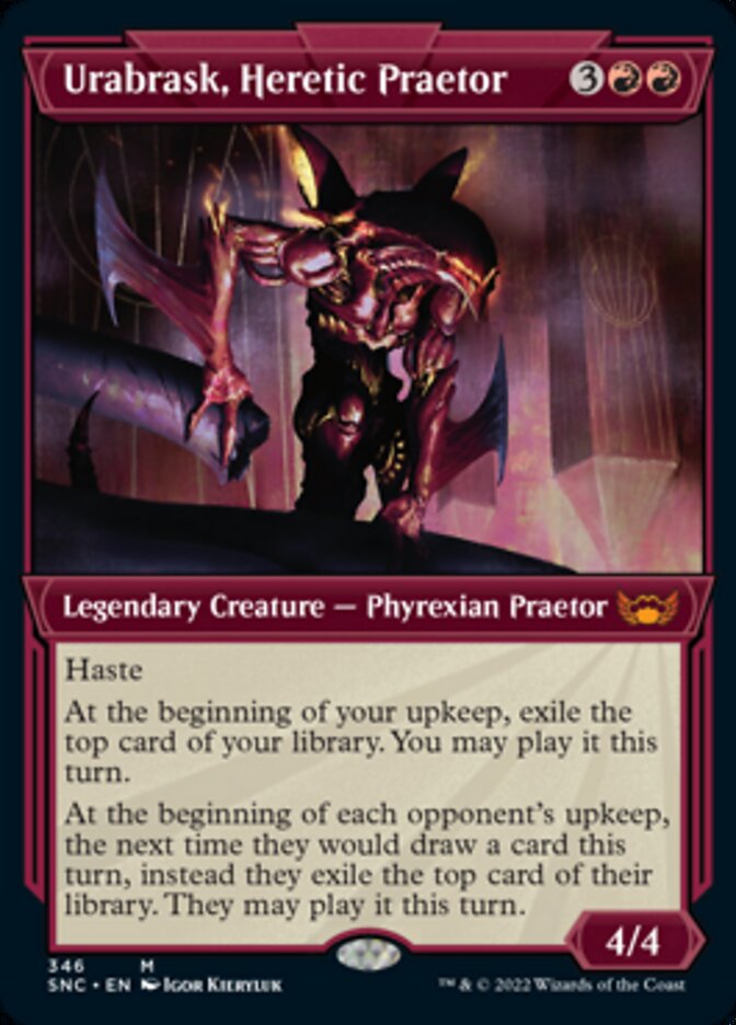 Urabrask, Heretic Praetor (Showcase Art Deco) [Streets of New Capenna] MTG Single Magic: The Gathering | Red Claw Gaming
