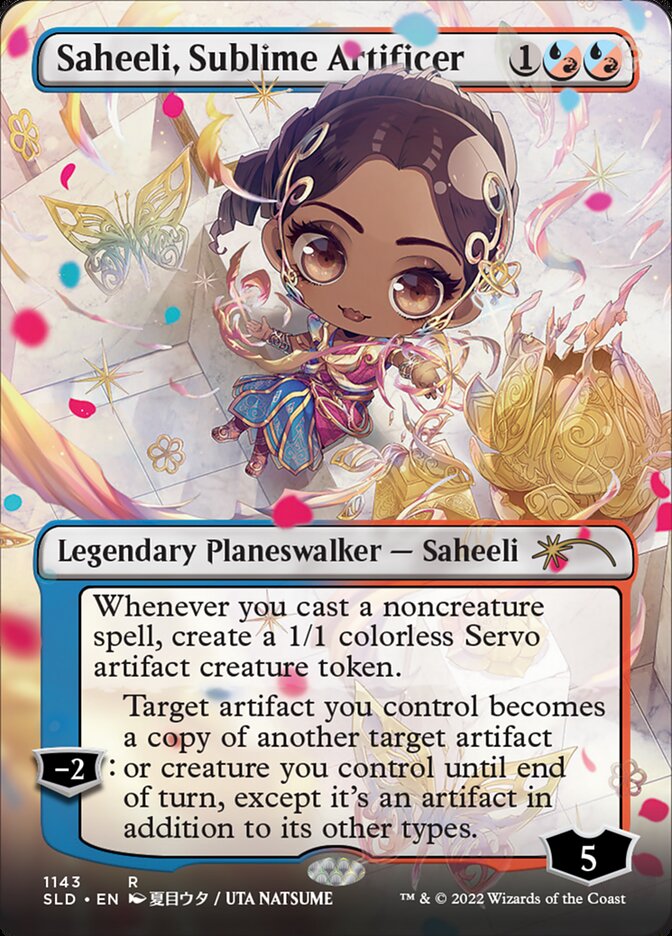 Saheeli, Sublime Artificer (Borderless) [Secret Lair Drop Series] MTG Single Magic: The Gathering | Red Claw Gaming