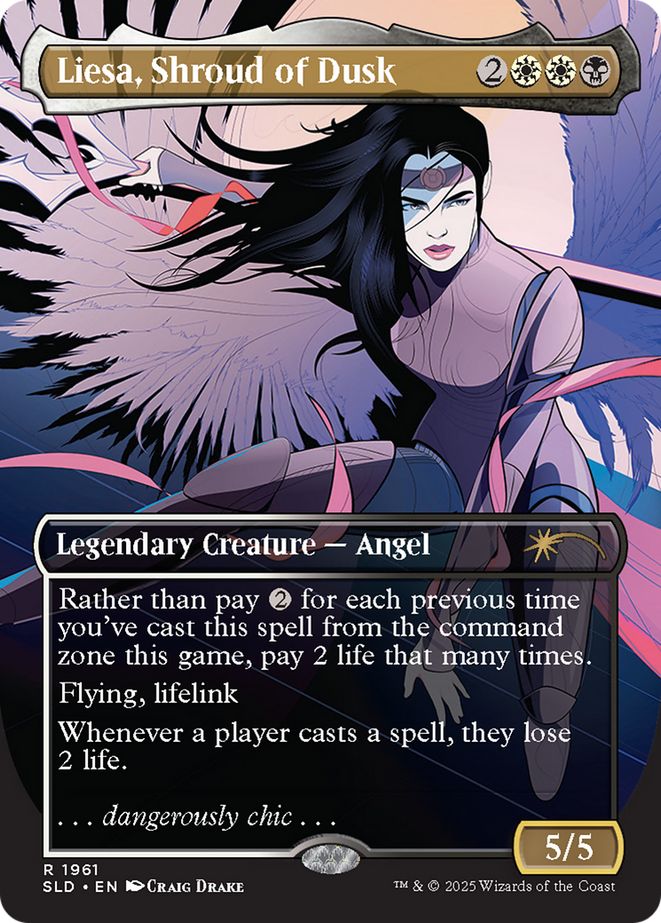 Liesa, Shroud of Dusk (Rainbow Foil) [Secret Lair Drop Series] MTG Single Magic: The Gathering | Red Claw Gaming