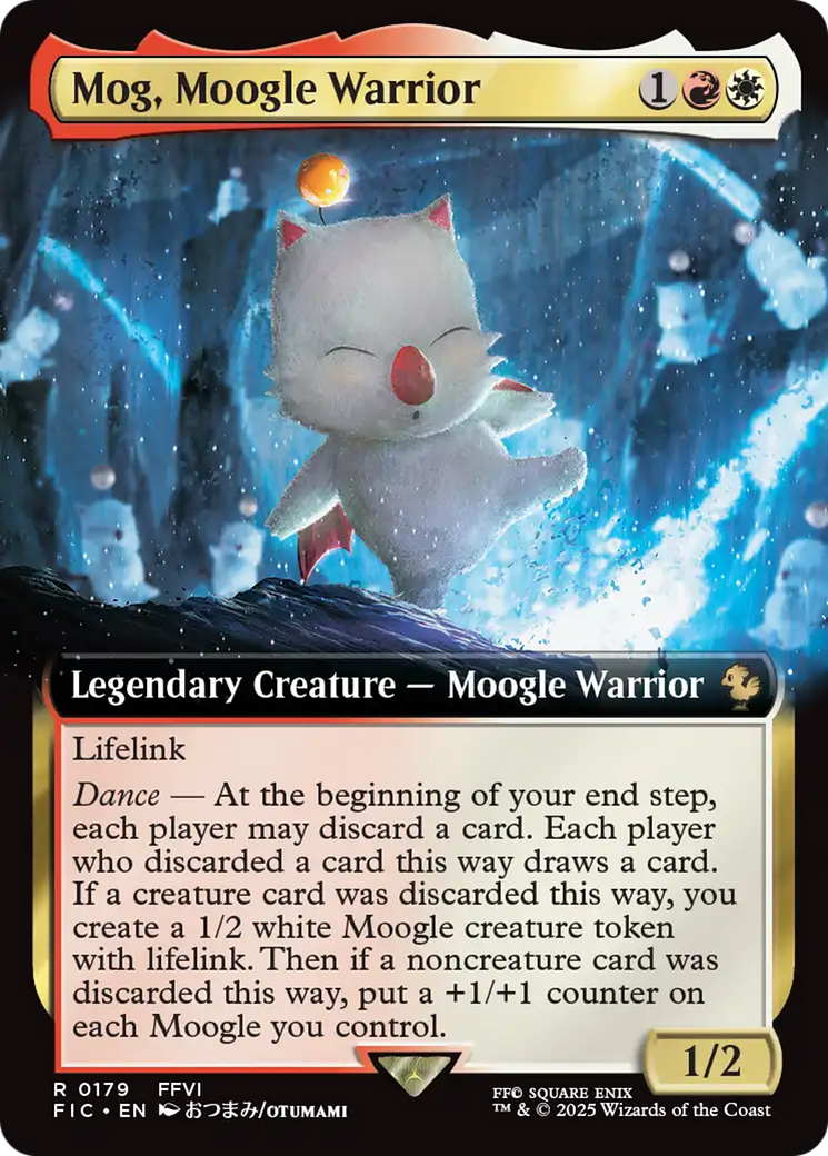 Mog, Moogle Warrior (Extended Art) [FINAL FANTASY Commander] MTG Single Magic: The Gathering | Red Claw Gaming