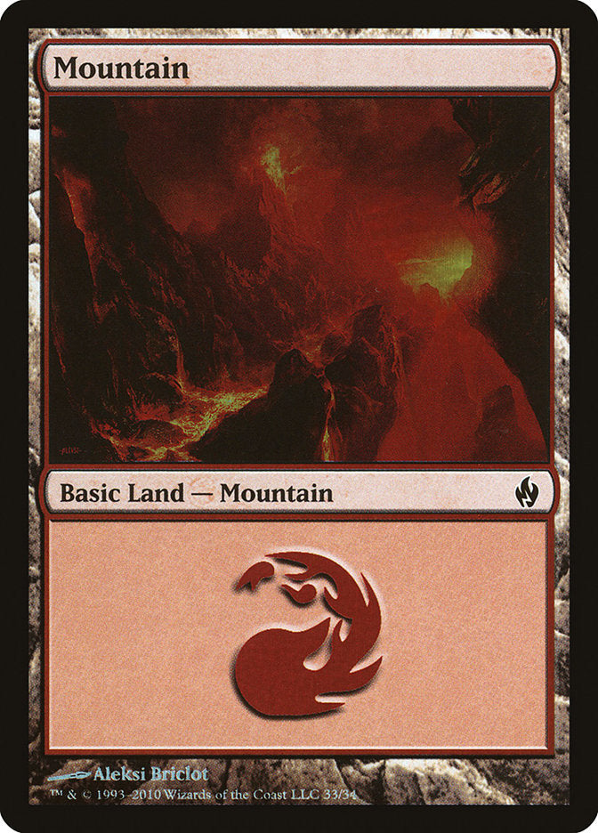 Mountain (33) [Premium Deck Series: Fire and Lightning] MTG Single Magic: The Gathering | Red Claw Gaming
