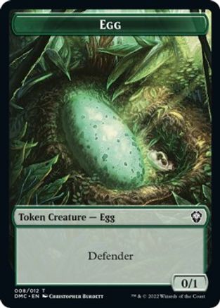 Snake // Egg Double-Sided Token [Dominaria United Commander Tokens] MTG Single Magic: The Gathering | Red Claw Gaming