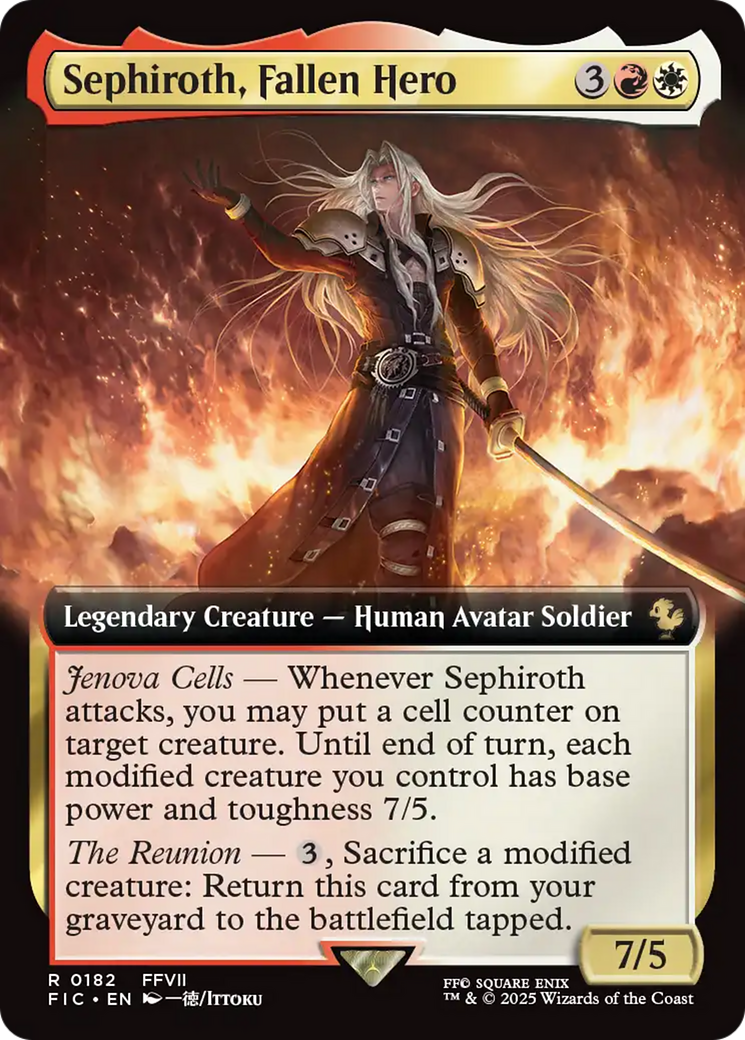 Sephiroth, Fallen Hero (Extended Art) [FINAL FANTASY Commander] MTG Single Magic: The Gathering | Red Claw Gaming