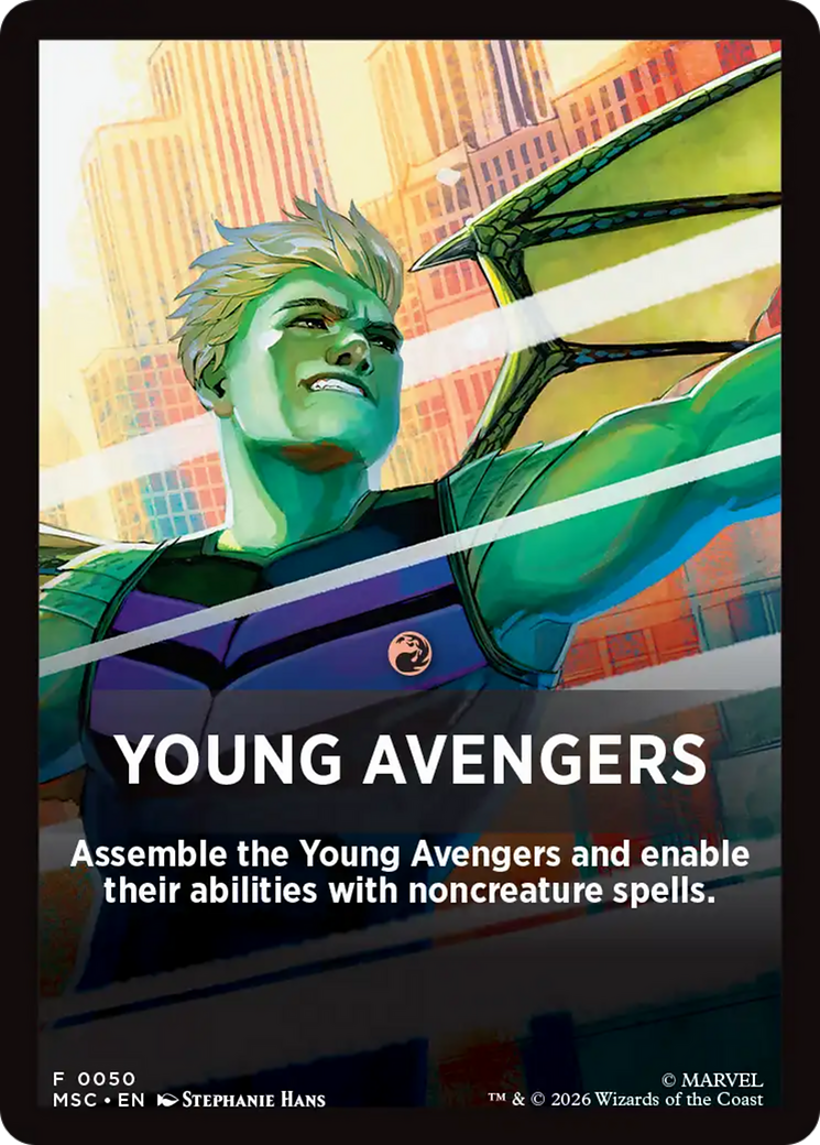 Young Avengers Theme Card [Marvel Super Heroes Commander] | Red Claw Gaming