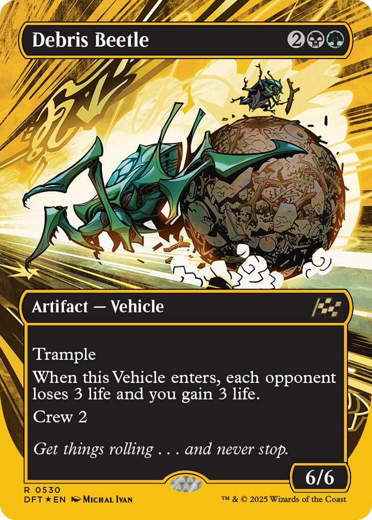 Debris Beetle (Borderless) (First-Place Foil) [Aetherdrift] MTG Single Magic: The Gathering | Red Claw Gaming