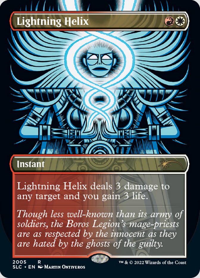 Lightning Helix (Borderless) [Secret Lair Countdown Kit] MTG Single Magic: The Gathering | Red Claw Gaming