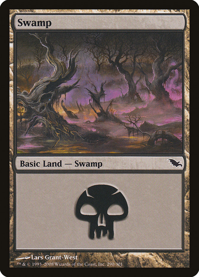 Swamp (290) [Shadowmoor] MTG Single Magic: The Gathering | Red Claw Gaming