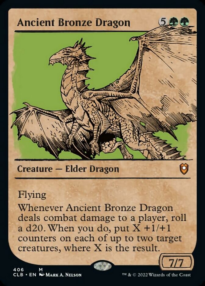 Ancient Bronze Dragon (Showcase) [Commander Legends: Battle for Baldur's Gate] MTG Single Magic: The Gathering | Red Claw Gaming