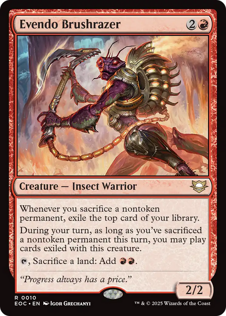 Evendo Brushrazer [Edge of Eternities Commander] MTG Single Magic: The Gathering | Red Claw Gaming