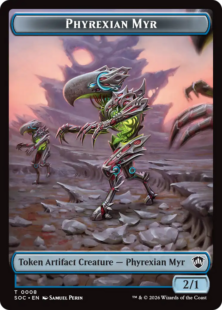 Elemental (0021) // Phyrexian Myr Double-Sided Token [Secrets of Strixhaven Commander Tokens] MTG Single Magic: The Gathering | Red Claw Gaming