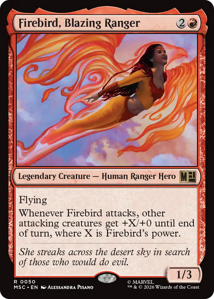 Firebird, Blazing Ranger [Marvel Super Heroes Commander] MTG Single Magic: The Gathering | Red Claw Gaming