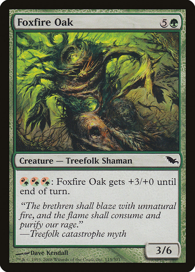 Foxfire Oak [Shadowmoor] MTG Single Magic: The Gathering | Red Claw Gaming