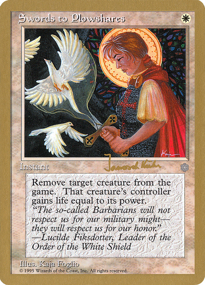 Swords to Plowshares (Janosch Kuhn) [World Championship Decks 1997] MTG Single Magic: The Gathering | Red Claw Gaming
