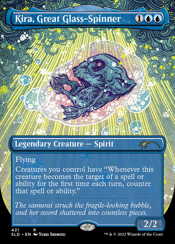 Kira, Great Glass-Spinner (Borderless) [Secret Lair Drop Series] MTG Single Magic: The Gathering | Red Claw Gaming