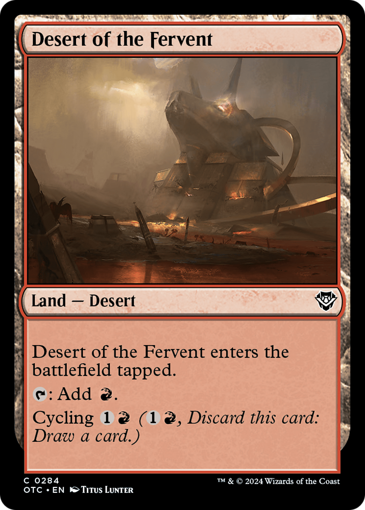 Desert of the Fervent [Outlaws of Thunder Junction Commander] MTG Single Magic: The Gathering | Red Claw Gaming