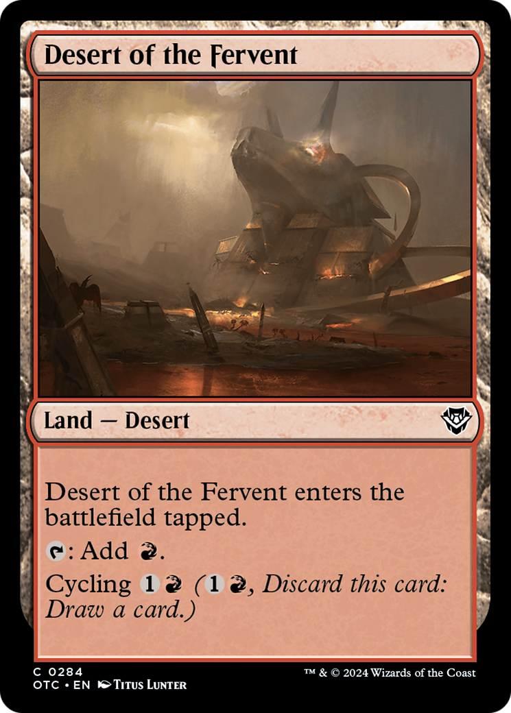 Desert of the Fervent [Outlaws of Thunder Junction Commander] MTG Single Magic: The Gathering    | Red Claw Gaming