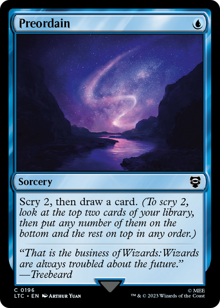 Preordain [The Lord of the Rings: Tales of Middle-Earth Commander] MTG Single Magic: The Gathering | Red Claw Gaming