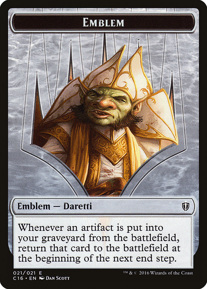 Daretti, Scrap Savant Emblem // Thopter Double-Sided Token [Commander 2016 Tokens] MTG Single Magic: The Gathering | Red Claw Gaming