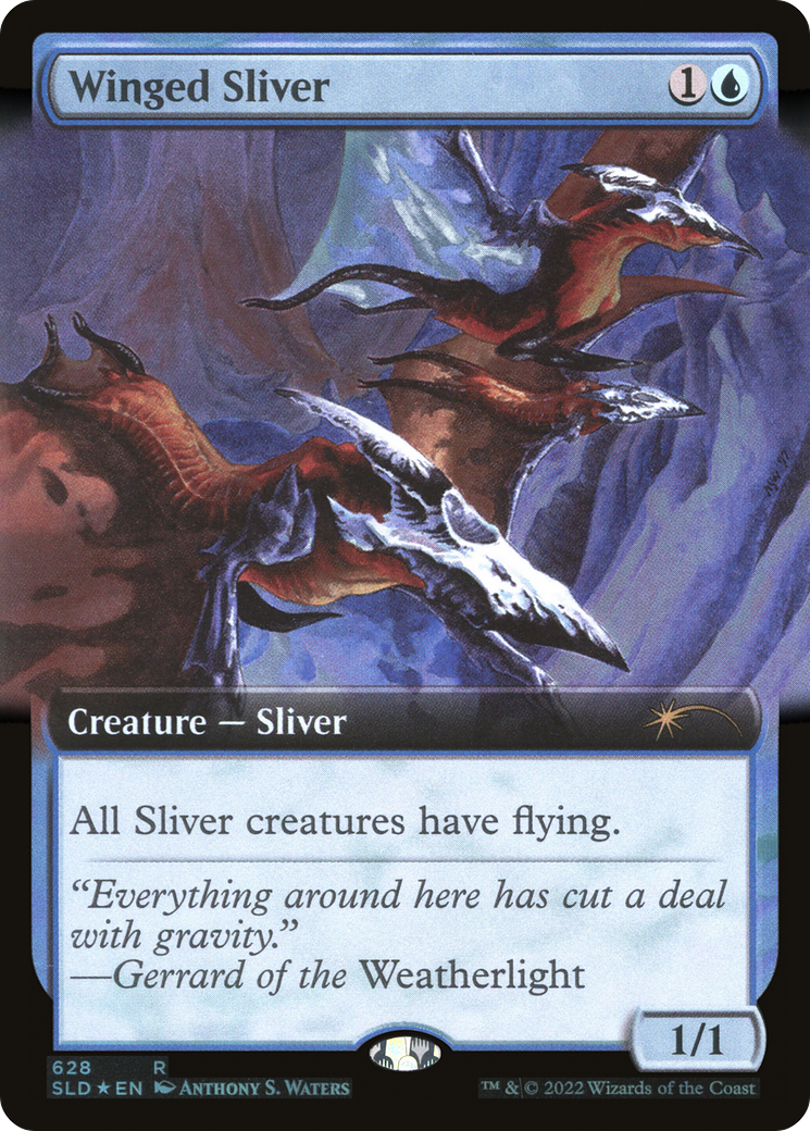 Winged Sliver (Extended Art) [Secret Lair Drop Promos] MTG Single Magic: The Gathering | Red Claw Gaming