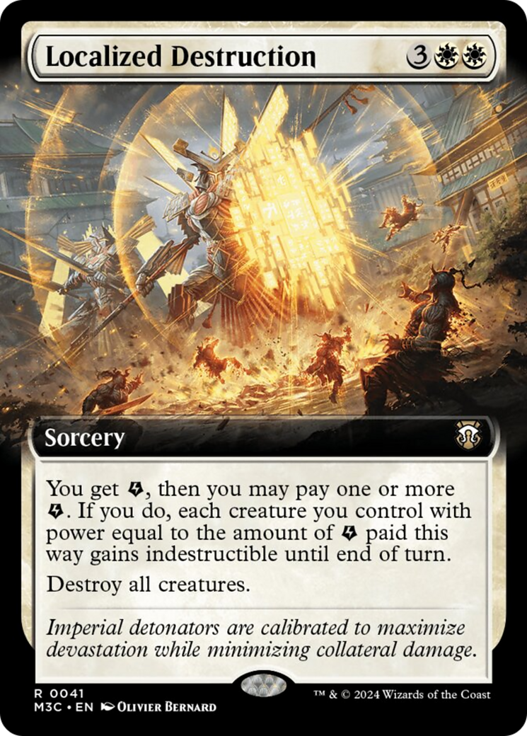 Localized Destruction (Extended Art) (Ripple Foil) [Modern Horizons 3 Commander] MTG Single Magic: The Gathering | Red Claw Gaming