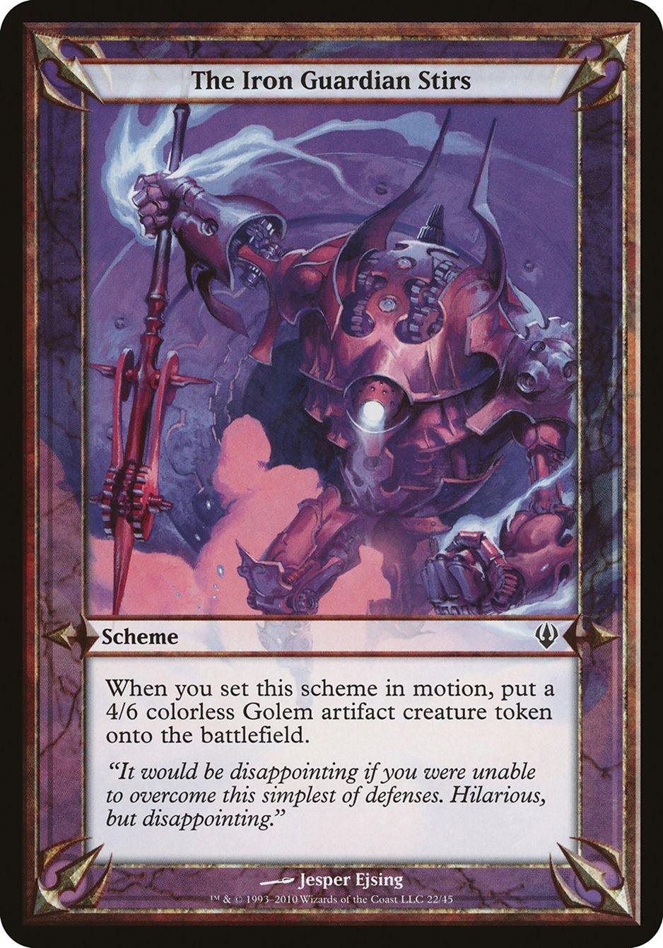 The Iron Guardian Stirs (Schemes) [Archenemy Schemes] MTG Single Magic: The Gathering | Red Claw Gaming