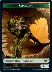 Saproling // Spirit (002) Double-Sided Token [Kamigawa: Neon Dynasty Commander Tokens] MTG Single Magic: The Gathering | Red Claw Gaming