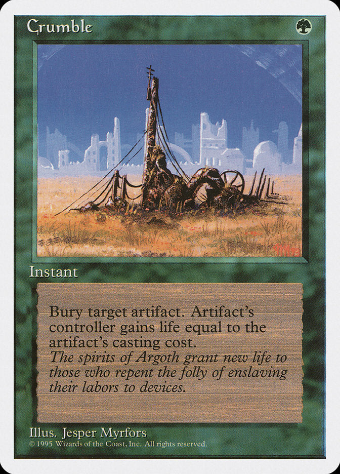 Crumble [Fourth Edition] MTG Single Magic: The Gathering | Red Claw Gaming